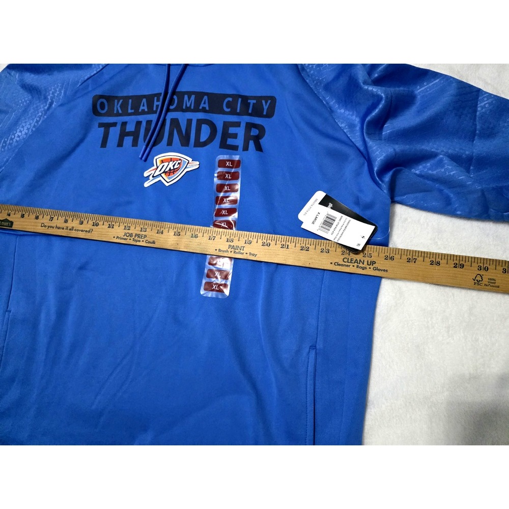 Brand New Men's NBA OKC Thunder Blue Hooded Sweater Size XL Warm -X Large - Picture 11 of 16